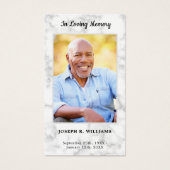 Sympathie aux funérailles de marbre Photo Carte de (Devant)