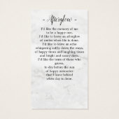 Sympathie aux funérailles de marbre Photo Carte de (Dos)