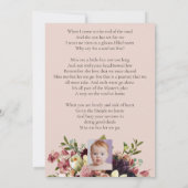 Sympathie aux funérailles florales Carte de prière (Dos)