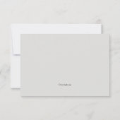 Sympathie avec le ton gris Carte de remerciements (Dos)