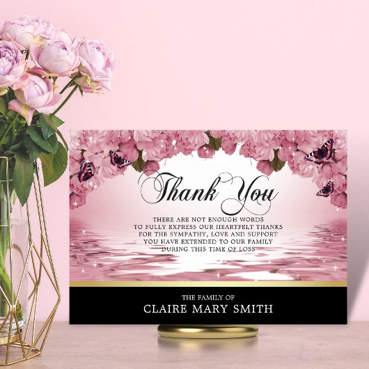 Sympathie bedankt begrafenisbots Floral