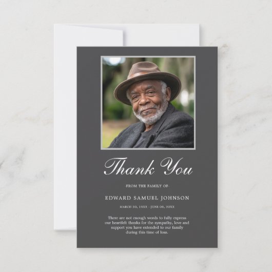 Sympathie Bedankt Foto (Voorkant)