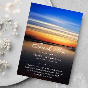 Sympathie bedankt je strandzonsondergang begrafeni