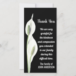 Sympathie Bedankt Memorial White Lily Flower Card