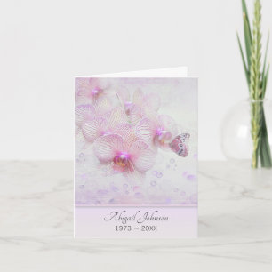Sympathie Bedankt Vlinder op een orchidee Kaart