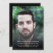 Sympathie Bereavement Custom Photo Funeral Memoria Kaart (Voorkant / Achterkant)