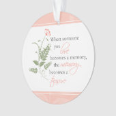 Sympathie Bereavement Ornamement Ornament (voorkant)