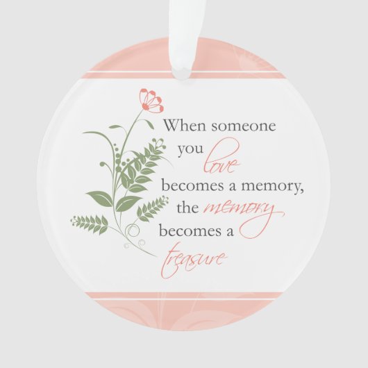 Sympathie Bereavement Ornamement Ornament (voorkant)