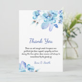 Sympathie Bereavement Waterverf Floral Bedankkaart (Staand voorkant)