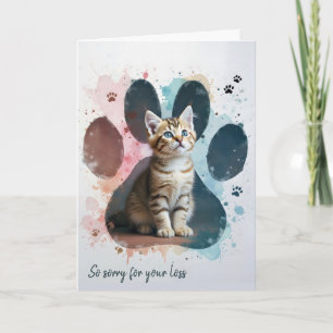 Sympathie bij verlies van een tabby poesje kaart