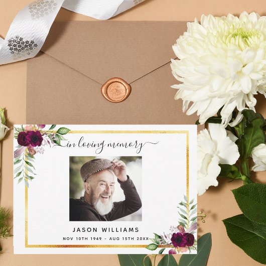 Sympathie blanc floral bordeaux merci photo