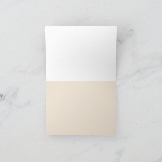 Sympathie blanche Merci Note Carte Design classiqu (Intérieur)