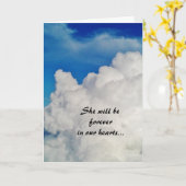 Sympathie-blauwe Hemel en witte wolken Kaart (Gele Bloem)