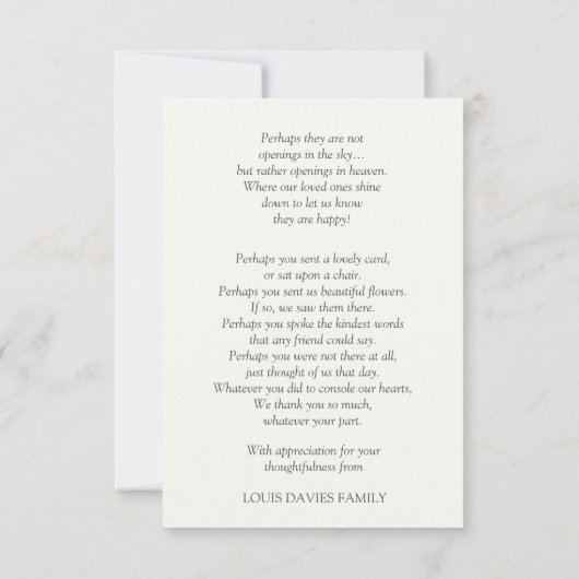 Sympathie Blauwe Hydrangea Begrafenis Dank u kaart (Achterkant)