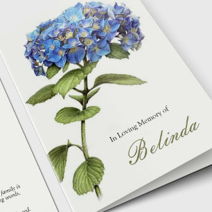 Sympathie Blue Hydrangea begrafenis dank u