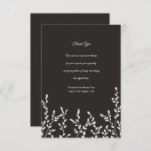 Sympathie botanique Carte de remerciements (Devant / Derrière)