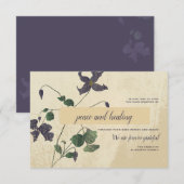 Sympathie botanique Carte de remerciements (Devant / Derrière)