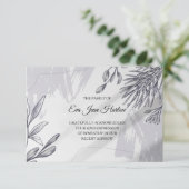 Sympathie botanique grise Carte de remerciements (Debout devant)