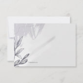 Sympathie botanique grise Carte de remerciements (Dos)