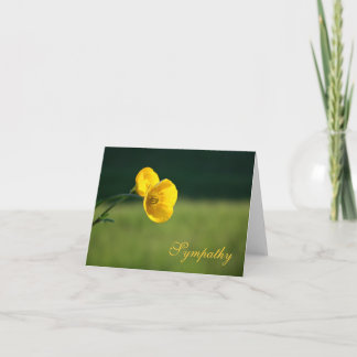 Sympathie Buttercup Design Blank Inside Kaart
