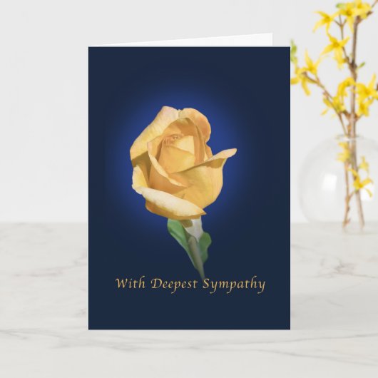 Sympathie, Carte Bud Rose Jaune (Fleur jaune)