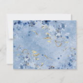 Sympathie Carte de remerciements Bleu doré Design  (Dos)