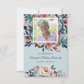 Sympathie Carte de remerciements funéraire floral  (Devant)