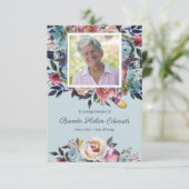 Sympathie Carte de remerciements funéraire floral  (Debout devant)