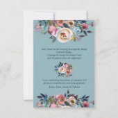 Sympathie Carte de remerciements funéraire floral  (Dos)