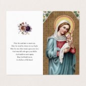 Sympathie Cartes saintes Mary | Sainte Vierge (Extérieur déplié)