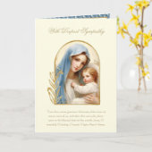 Sympathie catholique Condolence Vierge Marie Carte (Fleur jaune)