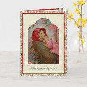 Sympathie catholique Vierge Marie Jésus Carte d'éc (Fleur jaune)