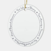 Sympathie Citaat Silver Gray Keepomwille Memorial Keramisch Ornament (Links)