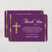 Sympathie Croix d'or religieuse MERCI | PHOTO (Devant / Derrière)