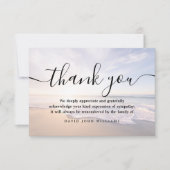 Sympathie Dank u Beach Ocean Funeral Bedankkaart (Voorkant)