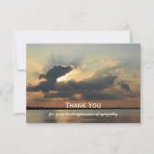 Sympathie Dank u Flat Kaart - Sunset (Voorkant)