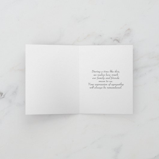 Sympathie dank u Rozen voor zand Kaart (Binnen)