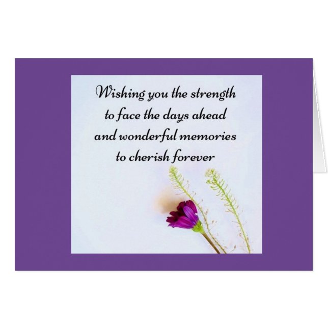 SYMPATHIE DANS LA PERTE D'UN AMOUREUX (Devant horizontal)