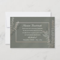 Sympathie des Motifs en feuilles Cartes de remerci