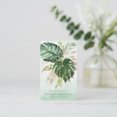 Sympathie élégante Carte de prière funéraire verte (Debout devant)