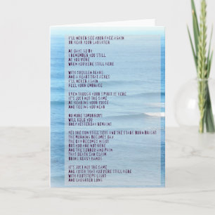 Sympathie en Grief Poem- Hawaii Zee Card Kaart