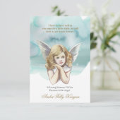 Sympathie Engel Foto Begrafenis Dank u Kaarten (Staand voorkant)