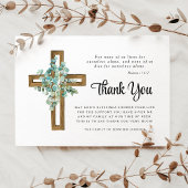 Sympathie Eucalyptus Cross Funeral Bedankkaart