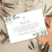 Sympathie Eucalyptus Cross Funeral Bedankkaart