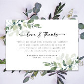 Sympathie Eucalyptus Funeral Bedankkaart