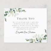 Sympathie Eucalyptus Funeral Hartelijk dank (Voorkant)