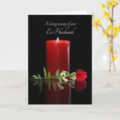 Sympathie Ex Husband Candle en Roos Kaart (Gele Bloem)