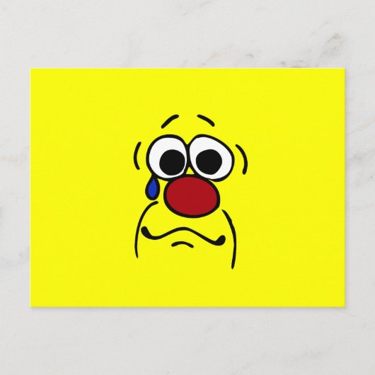 Sympathie Face Grumpey Briefkaart (Voorkant)