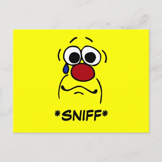 Sympathie Face Grumpey Briefkaart (Voorkant)