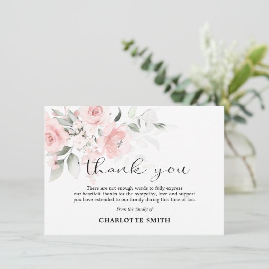 Sympathie Fleur Blush Roses Rose MERCI | PHOTO (Debout devant)